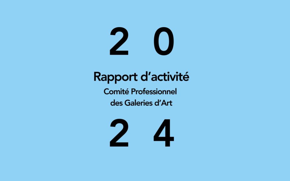 Rapport d’activité 2024 - Comité Professionnel des Galeries d'Art